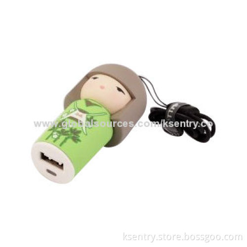 New design for mobile phone accessories lovely doll USB in-car charger